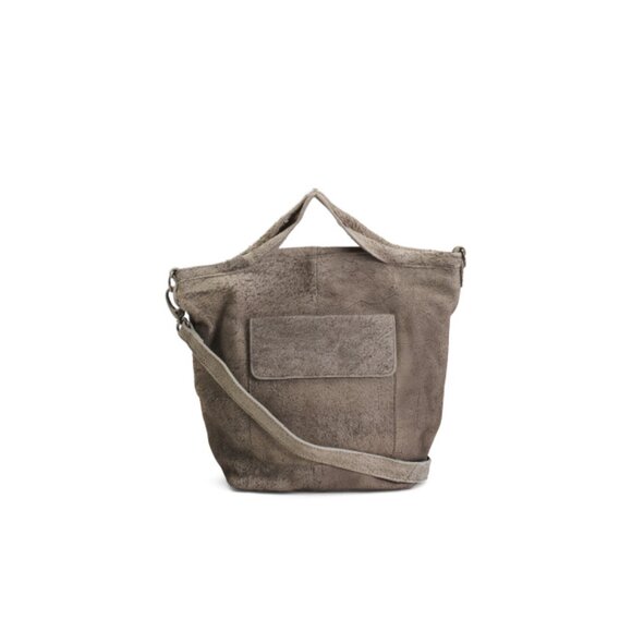 LATICO antique Leather Bianco Tote With Crossbody Strap